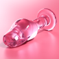 NEBULA SERIES BY IBIZA - MODELLO 6 PLUG ANALE VETRO BOROSILICATO 12,5 X 4 CM TRASPARENTE
