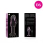 NEBULA SERIES BY IBIZA - MODELLO 6 PLUG ANALE VETRO BOROSILICATO 12,5 X 4 CM TRASPARENTE