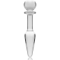 NEBULA SERIES BY IBIZA - MODELLO 7 PLUG ANALE VETRO BOROSILICATO 13,5 X 3 CM TRASPARENTE
