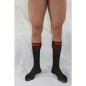 MACHO - DÜNNE SOCKEN EINHEITSGRÖSSE SCHWARZ/ROT