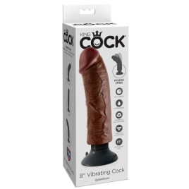 KING COCK - BITE VIBRANTE MARRON 20,32 CM