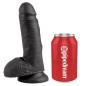 KING COCK - 7 GODE NOIR AVEC BOULES 17.8 CM KING COCK - 7 GODE NOIR AVEC BOULES 17.8 CM