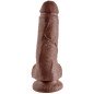KING COCK 8" COCK BROWN WITH BALLS 20.3 CM