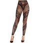 LEG AVENUE - COLLANT SENZA PIEDE IN PIZZO E TRASPARENTE NERO LEG AVENUE - COLLANT SENZA PIEDE IN PIZZO E TRASPARENTE NERO