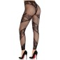 LEG AVENUE - COLLANT SENZA PIEDE IN PIZZO E TRASPARENTE NERO LEG AVENUE - COLLANT SENZA PIEDE IN PIZZO E TRASPARENTE NERO