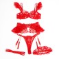 SUBBLIME - 957506 COMPLETO REGGISENO E GIARRETTIERA IN PIZZO ROSSO S/M SUBBLIME - 957506 COMPLETO REGGISENO E GIARRETTIERA IN PIZZO ROSSO S/M