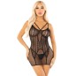 LEG AVENUE - MINI DRESS WITH HEART LACE BLACK LEG AVENUE - MINI DRESS WITH HEART LACE BLACK