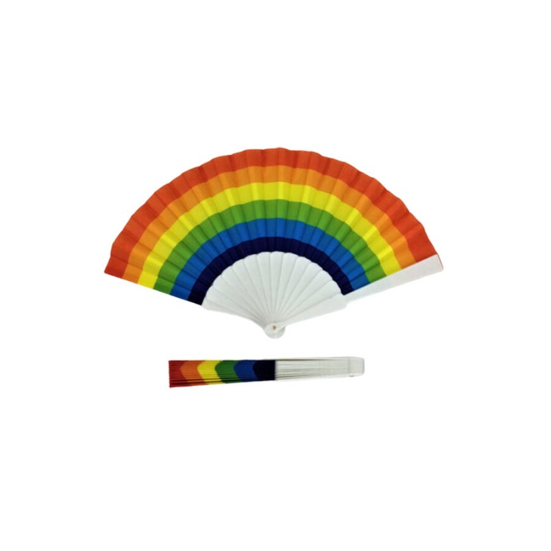FIERTÉ - ÉVENTAIL EN BOIS DRAPEAU ARC-EN-CIEL FIERTÉ - ÉVENTAIL EN BOIS DRAPEAU ARC-EN-CIEL