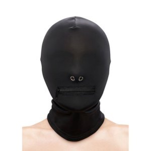NS NOVELTIES - FETISH FASHION CAGOULE FERMÉE À FERMETURE ÉCLAIR NYLON NOIR