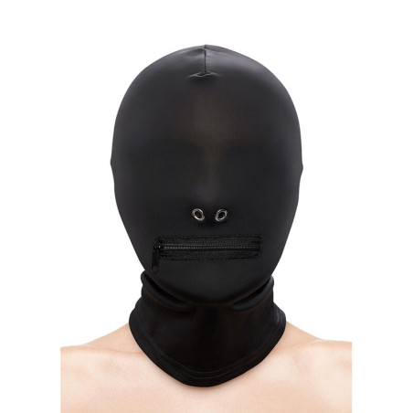 NS NOVELTIES - FETISH FASHION CAPPUCCIO BOCCA CHIUSA CON CERNIERA NYLON NERO