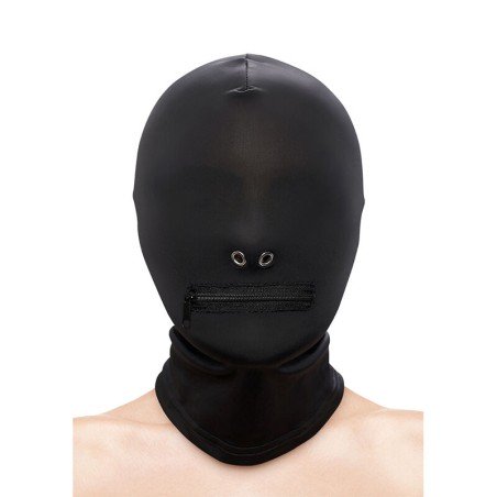 NS NOVELTIES - FETISH FASHION CAGOULE FERMÉE À FERMETURE ÉCLAIR NYLON NOIR