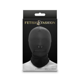 NS NOVELTIES - FETISH FASHION CAPPUCCIO BOCCA CHIUSA CON CERNIERA NYLON NERO
