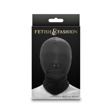 NS NOVELTIES - FETISH FASHION CAPPUCCIO BOCCA CHIUSA CON CERNIERA NYLON NERO