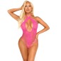LEG AVENUE - BODY IN PIZZO ROSA CON SCOLLO A INCROCIO TAGLIA UNICA LEG AVENUE - BODY IN PIZZO ROSA CON SCOLLO A INCROCIO TAGLIA UNICA