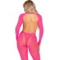 LEG AVENUE - PINK OPEN BACK BODYSTOCKING ONE SIZE LEG AVENUE - PINK OPEN BACK BODYSTOCKING ONE SIZE