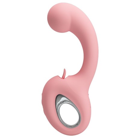 PRETTY LOVE - ERYNNYES G-SPOT VIBRATOR + KLITORIS-STIMULATOR 10 VIBRATIONEN ROSA