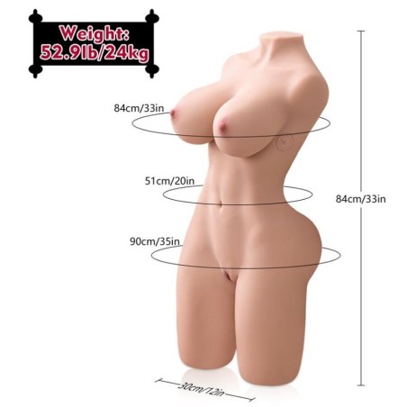 XISE - ERICA THRUSTING REALISTIC TORSO WITH FEMALE VIBRATION 84 CM