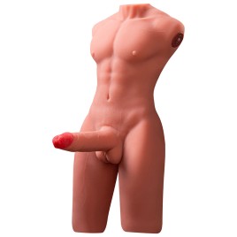 XISE - JASON HALBKÖRPER REALISTISCHER MÄNNLICHER TORSO MIT STOSS UND VIBRATION 55 CM