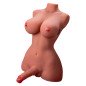 XISE - MAGNIFIQUE TORSE FÉMININ LADY BOY AVEC GODE AVEC VIBRATION ET POUSSÉE 49 CM