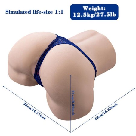 XISE - GINA MULTIPOSITION REALISTIC VAGINA MASTURBATOR WITH VIBRATION AND REMOTE CONTROL