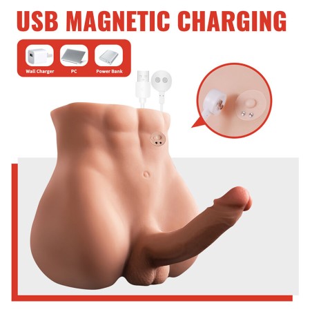 XISE - BERTLETT DILDO ASS REALISTIC DILDO AND ANUS MASTURBATOR FRONT POSITION WITH THRUSTING 18 CM