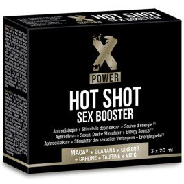 X POWER - HOT SHOT SEX BOOSTER AUGMENTATION DE LA LIBIDO 3 X 20 ML