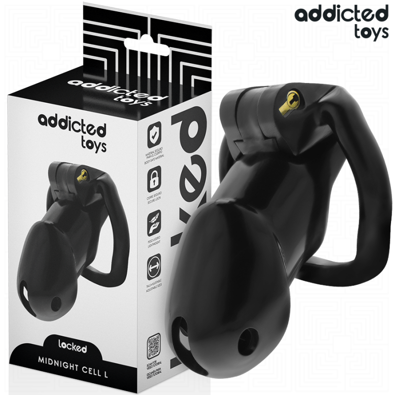ADDICTED TOYS LOCKED - MINDNIGHT CELL PENISKÄFIG GRÖSSE L ADDICTED TOYS LOCKED - MINDNIGHT CELL PENISKÄFIG GRÖSSE L