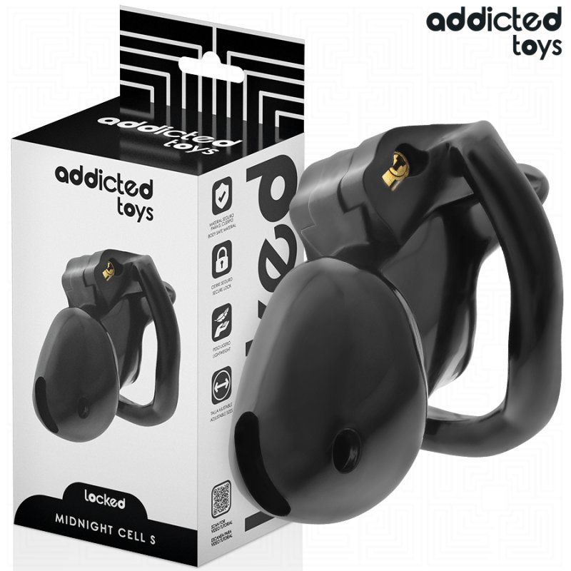 ADDICTED TOYS LOCKED- MINDNIGHT CELL GABBIA PER PENE TAGLIA S 4.8 CM ADDICTED TOYS LOCKED- MINDNIGHT CELL GABBIA PER PENE TAGLIA S 4.8 CM