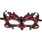 QUEEN LINGERIE - MASQUE EN DENTELLE DÉTAILS ROUGES QUEEN LINGERIE - MASQUE EN DENTELLE DÉTAILS ROUGES