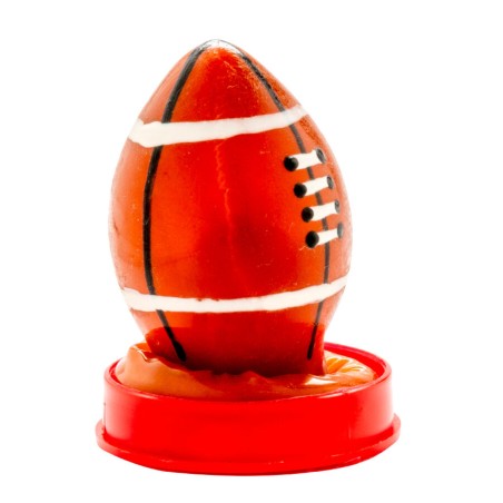 CONDOMERIE - HANDBEMALTE NEUHEITSKONDOME RUGBYBALL