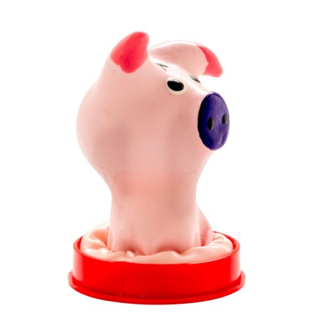 CONDOMERIE - PRÉSERVATIFS FANTAISIE PEINTS À LA MAIN TÊTE DE COCHON