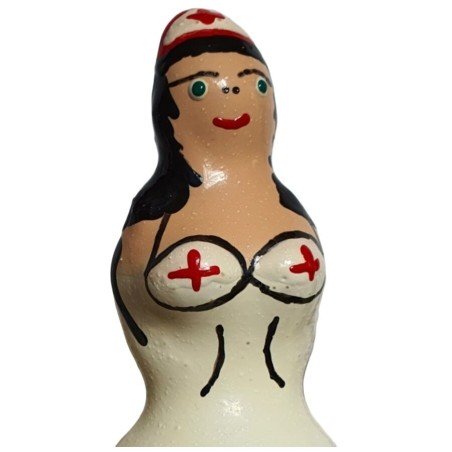 CONDOMERIE - PRÉSERVATIFS FANTAISIE PEINTS À LA MAIN INFIRMIÈRE NOIR