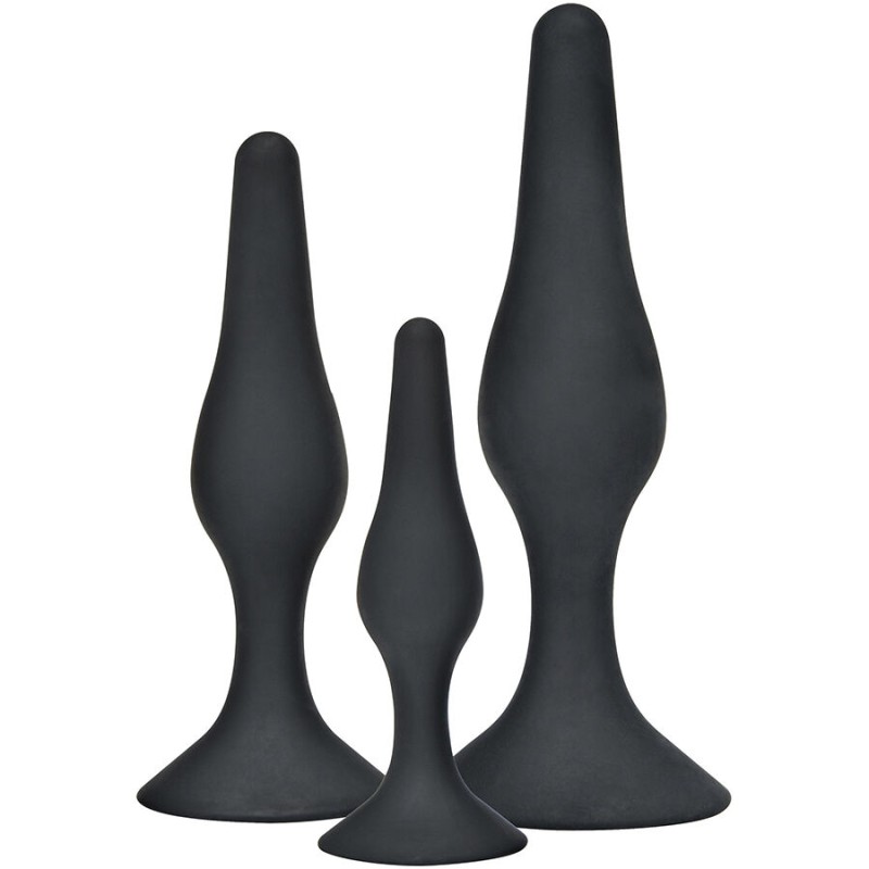 TOYJOY - ANAL PLAY CURVY COMPANIONS ANAL PLUG 3 PIECES BLACK TOYJOY - ANAL PLAY CURVY COMPANIONS ANAL PLUG 3 PIECES BLACK