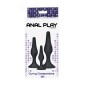 TOYJOY - ANAL PLAY CURVY COMPANIONS PLUG ANALE 3 PEZZI NERO TOYJOY - ANAL PLAY CURVY COMPANIONS PLUG ANALE 3 PEZZI NERO