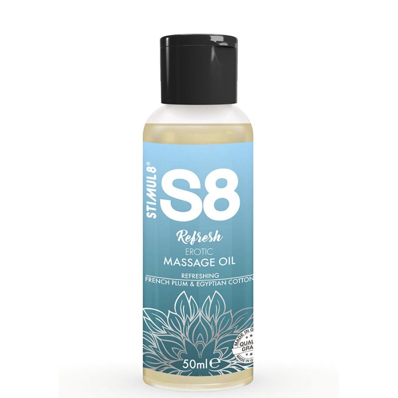 STIMUL8 - S8 REFRESH OLIO DA MASSAGGIO EROTICO IN COTONE 50 ML STIMUL8 - S8 REFRESH OLIO DA MASSAGGIO EROTICO IN COTONE 50 ML