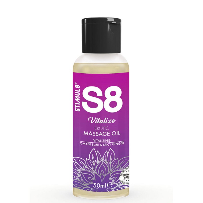 STIMUL8 - S8 VITALIZE EROTIC MASSAGE OIL LIME 50 ML STIMUL8 - S8 VITALIZE EROTIC MASSAGE OIL LIME 50 ML