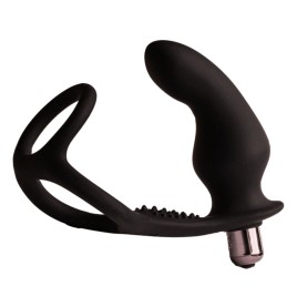 ROCKS-OFF - RO-ZEN RRO ANAL PLUG MIT VIBRIERENDEM PENISRING SCHWARZ