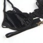 SUBBLIME - ENSEMBLE 3 PIÈCES SOUTIEN-GORGE + STRING + JARRETIÈRE DENTELLE NOIR S/M SUBBLIME - ENSEMBLE 3 PIÈCES SOUTIEN-GORGE + STRING + JARRETIÈRE DENTELLE NOIR S/M