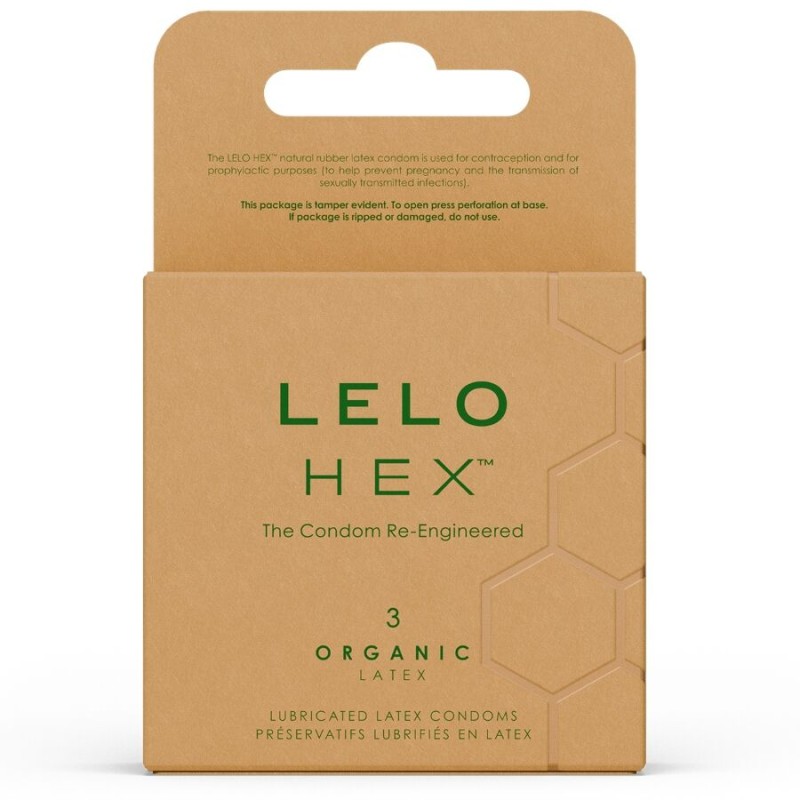 LELO - HEX BOÎTE DE PRÉSERVATIFS BIOLOGIQUES 3 UNITÉS LELO - HEX BOÎTE DE PRÉSERVATIFS BIOLOGIQUES 3 UNITÉS