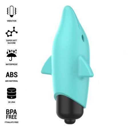 INTENSE - ECHO BALLE VIBRANTE BLEU DAUPHIN 8 X 4,7 CM