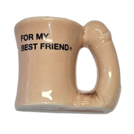 DIABLO PICANTE MUG AIMANT EN CÉRAMIQUE AVEC ANSE EN FORME DE PÉNIS « POUR MON MEILLEUR AMI »