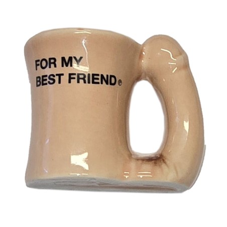 DIABLO PICANTE MUG AIMANT EN CÉRAMIQUE AVEC ANSE EN FORME DE PÉNIS « POUR MON MEILLEUR AMI »