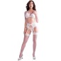 CHILIROSE - CR 4862 WEISSES SPITZEN-BH-, STRUMPFGÜRTEL-, STRING- UND STRÜMPFE-SET M CHILIROSE - CR 4862 WEISSES SPITZEN-BH-, STRUMPFGÜRTEL-, STRING- UND STRÜMPFE-SET M