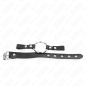 KINK - LEATHER PENIS RING WITH BUCKLE CLOSURE 22 X 2 CM WITH METAL RING 4 CM