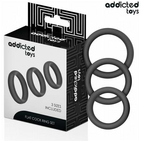 ADDICTED TOYS - LOT D'ANNEAUX PLATS EN SILICONE