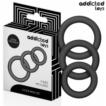 ADDICTED TOYS - SET DI ANELLI IN SILICONE MODELLO 1