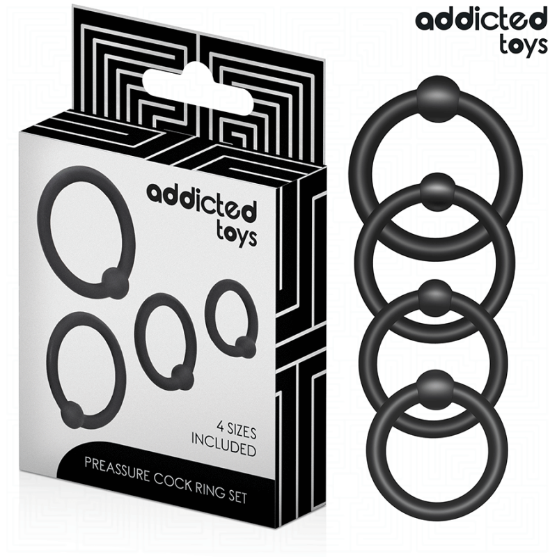 ADDICTED TOYS - SET OF PRESSURE SILICONE RINGS ADDICTED TOYS - SET OF PRESSURE SILICONE RINGS