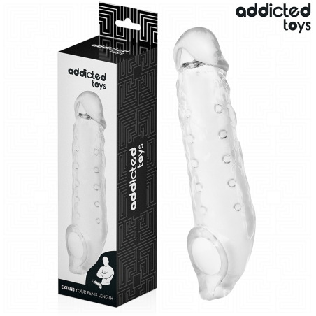 ADDICTED TOYS - GUAINA PER PENE TRASPARENTE TAGLIA M 27 CM