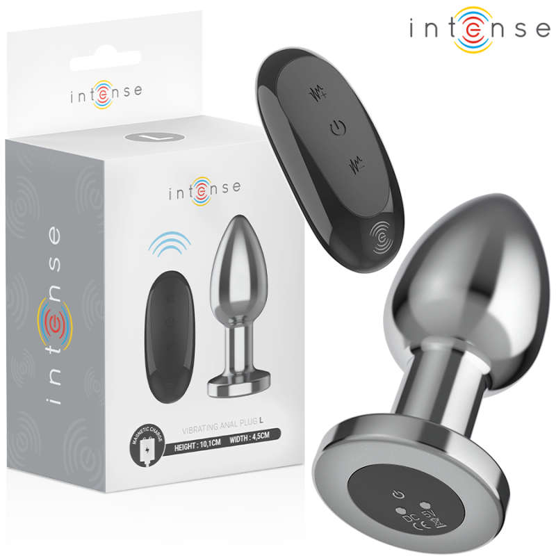 INTENSE - PLUG ANALE 10 VIBRAZIONI METALLO CON TELECOMANDO L INTENSE - PLUG ANALE 10 VIBRAZIONI METALLO CON TELECOMANDO L