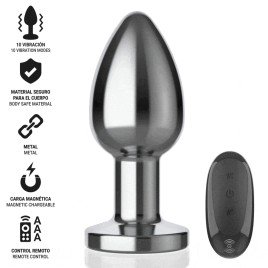 INTENSE - ANAL PLUG 10 VIBRATIONEN METALL MIT FERNBEDIENUNG L